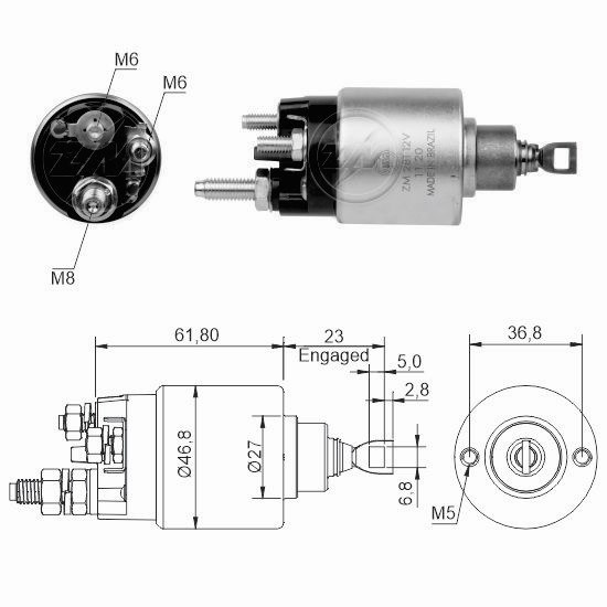 Solenoide Zm SOL-ZM281 Solenoide Zm SOL-ZM281