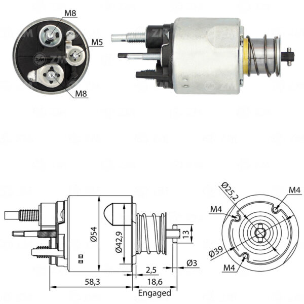 Solenoide Zm SOL-ZM8494 Solenoide Zm SOL-ZM8494