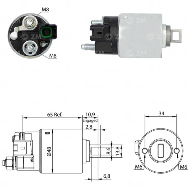 Solenoide Zm SOL-ZM1425 Solenoide Zm SOL-ZM1425