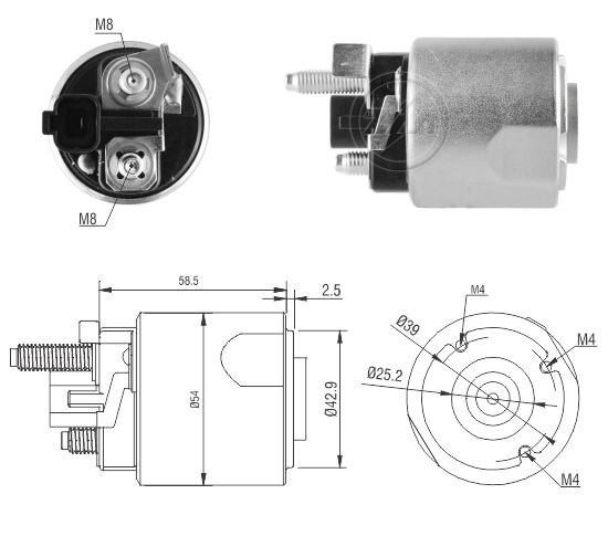 Solenoide Zm SOL-ZM4498 Solenoide Zm SOL-ZM4498