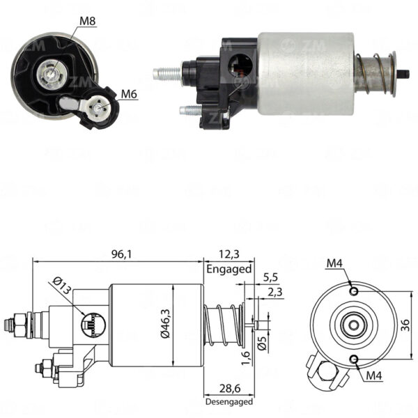 Solenoide Zm SOL-ZM2665 Solenoide Zm SOL-ZM2665