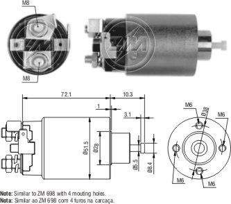 Solenoide Zm SOL-ZM4698 Solenoide Zm SOL-ZM4698