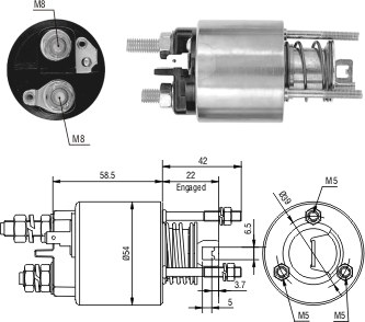Solenoide Zm SOL-ZM1595 Solenoide Zm SOL-ZM1595