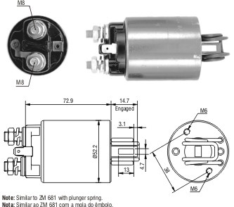 Solenoide Zm SOL-ZM582 Solenoide Zm SOL-ZM582