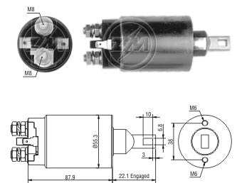Solenoide Zm SOL-ZM1891 Solenoide Zm SOL-ZM1891