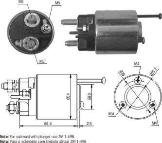 Solenoide Zm SOL-ZM496 Solenoide Zm SOL-ZM496