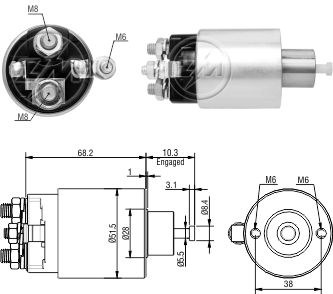 Solenoide Zm SOL-ZM1995 Solenoide Zm SOL-ZM1995