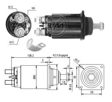 Solenoide Zm SOL-ZM833 Solenoide Zm SOL-ZM833