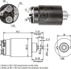 Solenoide Zm SOL-ZM762 Solenoide Zm SOL-ZM762
