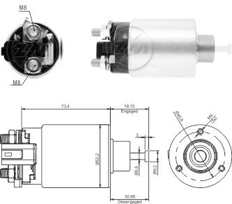 Solenoide Zm SOL-ZM866 Solenoide Zm SOL-ZM866